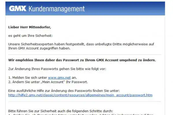 Was sonst noch war: GMX und die Hacker
